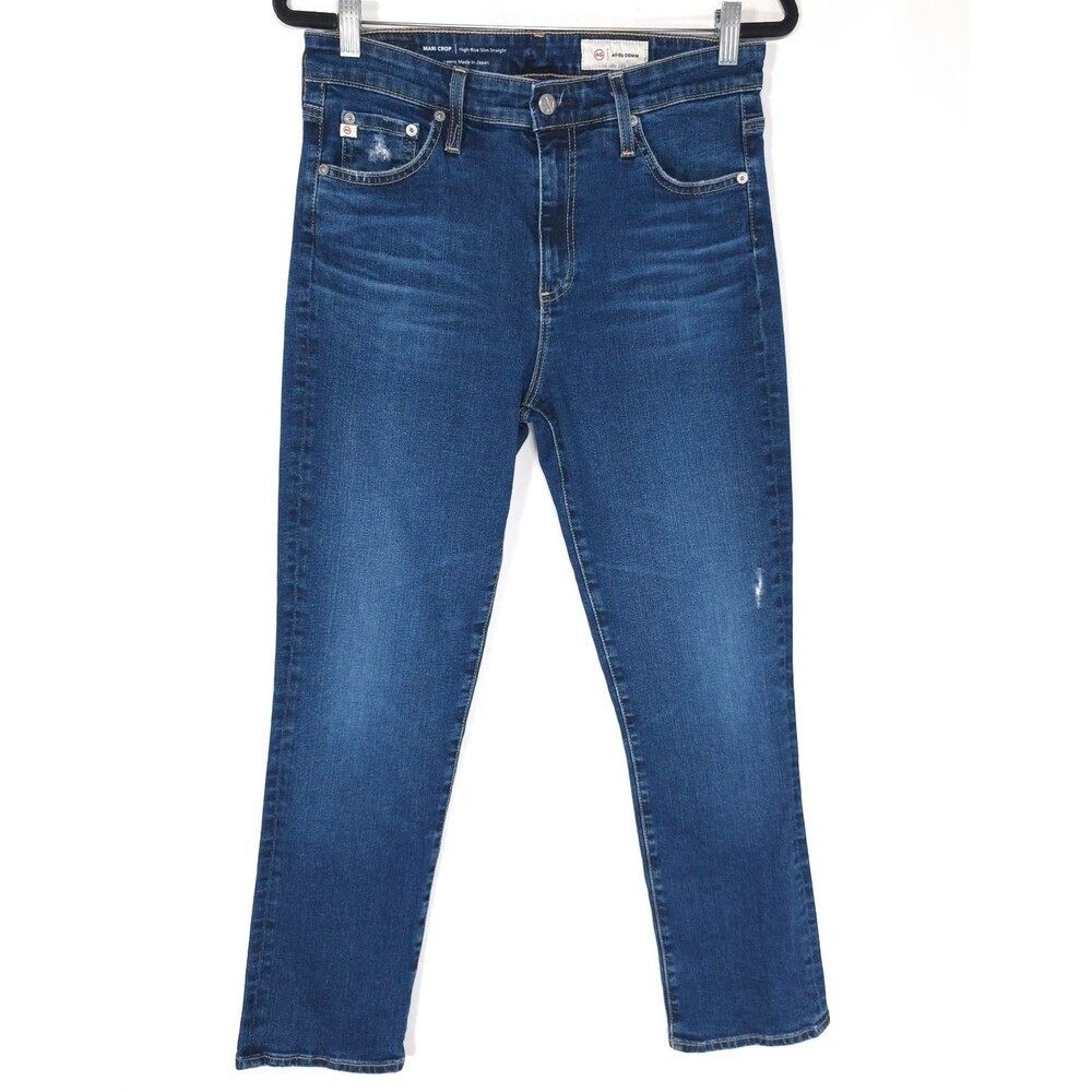 AG ADRIANO GOLDSCHMIED Women Jeans 30 Mari Crop Slim Straight FABRIC JAPAN 57323